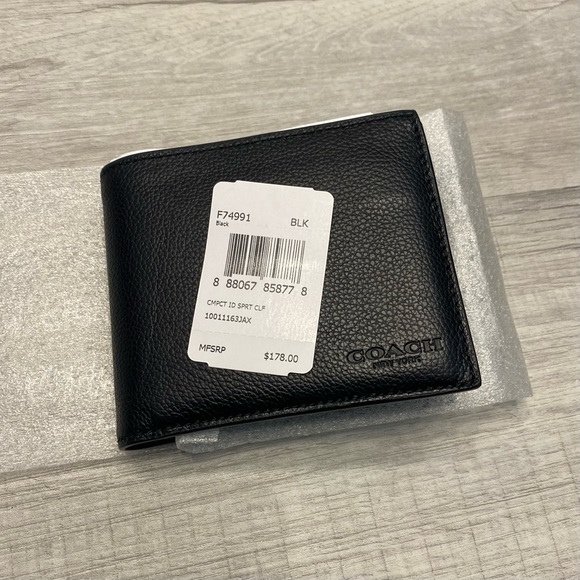 Coach 3 in 1 Black Calf Leather Wallet (NWT) - Picture 2 of 4